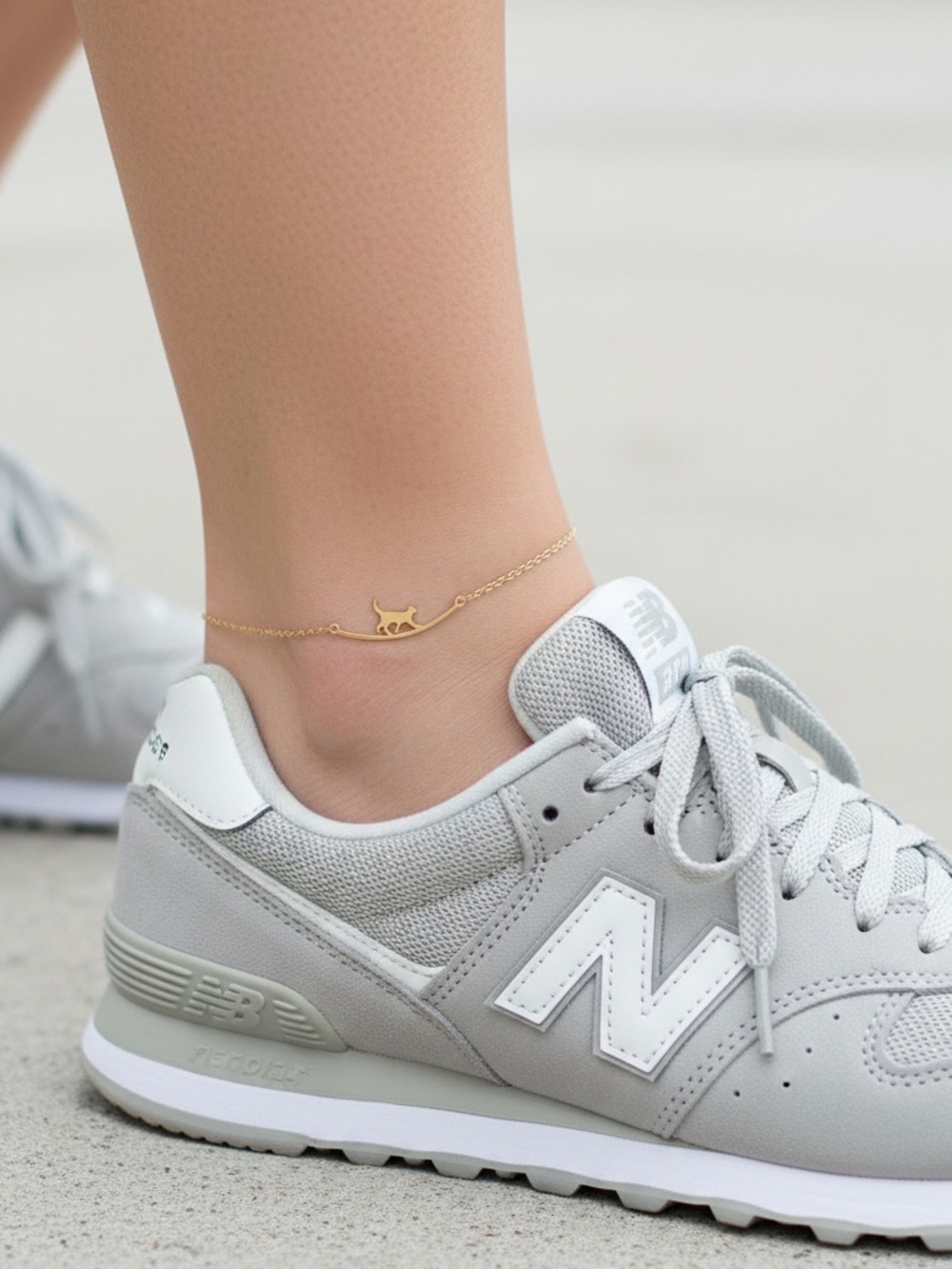 18k Gold Plated Cat on a Branch Bracelet/Anklet. New. - Picture 2 of 7